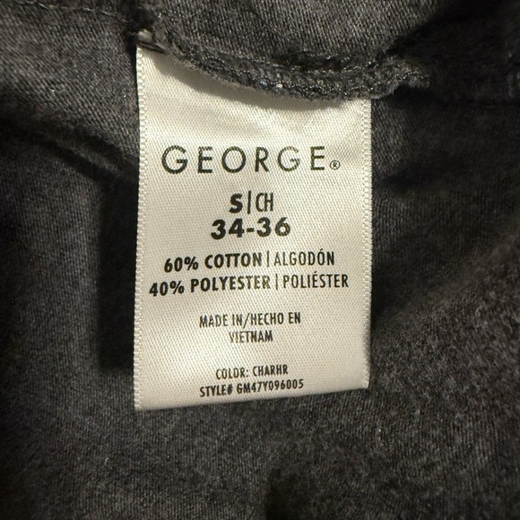 George Mens Gray Check Pattern Polo Shirt Size Small - Picture 4 of 7